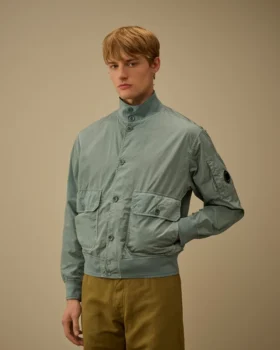 Blouson aviateur à boutons Chrome-R