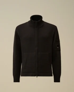 Cardigan compact en coton à fermeture éclair