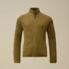 Cardigan U16 en coton zippé avec motif « Lens »