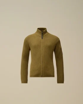 Cardigan U16 en coton zippé avec motif « Lens »