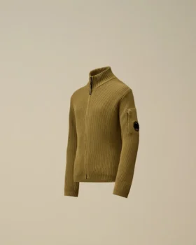 Cardigan U16 en coton zippé avec motif « Lens »