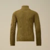 Cardigan U16 en coton zippé avec motif « Lens »