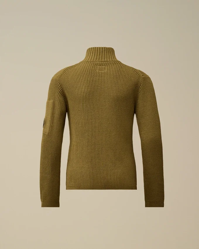 Cardigan U16 en coton zippé avec motif « Lens »