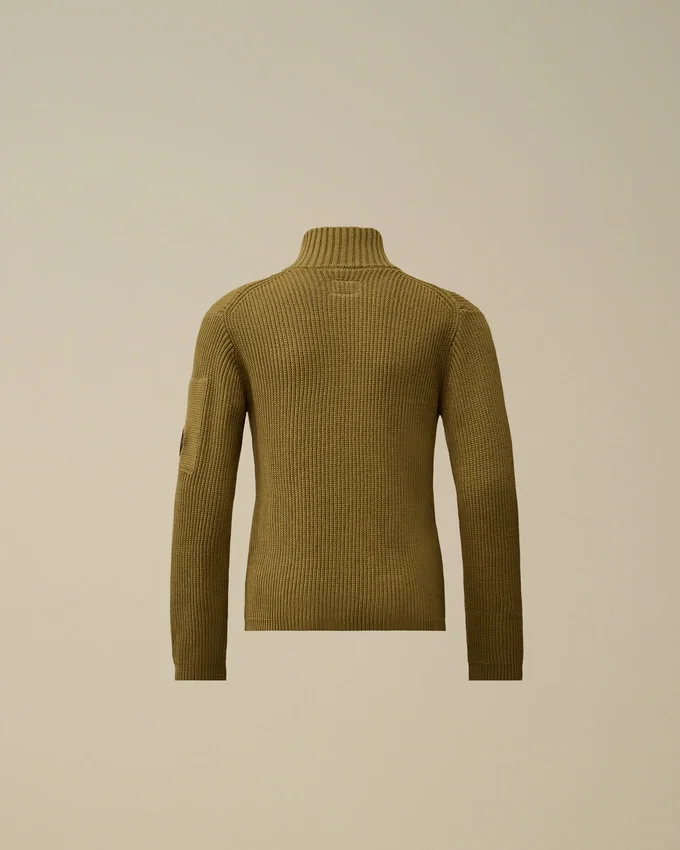 Cardigan U16 en coton zippé avec motif « Lens »