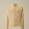 Cardigan zippé en coton Sea Island avec Lens