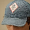 Casquette 50 Fili blanchie à l’indigo