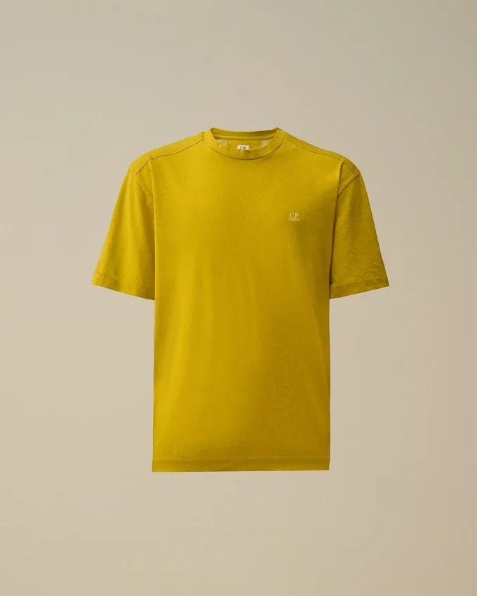 Chemise en jersey 20/1 avec logo plaqué