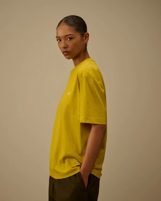 Chemise en jersey 20/1 avec logo plaqué