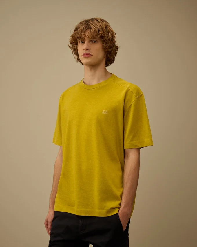 Chemise en jersey 20/1 avec logo plaqué