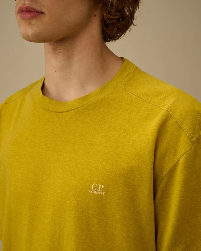 Chemise en jersey 20/1 avec logo plaqué