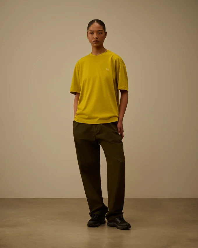 Chemise en jersey 20/1 avec logo plaqué