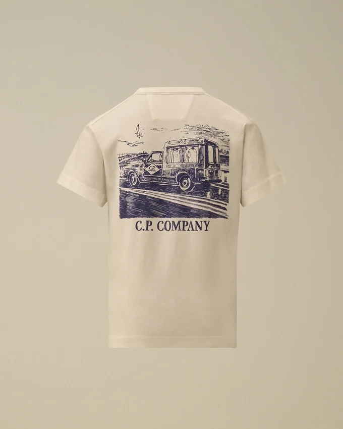Chemise graphique à manches courtes en jersey de coton 30/1 U16