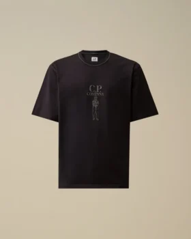 Chemise à manches courtes avec logo en jersey mercerisé 30/2 torsadé