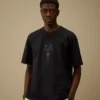 Chemise à manches courtes avec logo en jersey mercerisé 30/2 torsadé