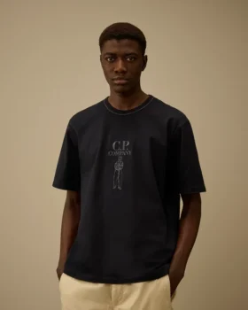 Chemise à manches courtes avec logo en jersey mercerisé 30/2 torsadé