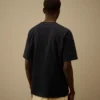 Chemise à manches courtes avec logo en jersey mercerisé 30/2 torsadé