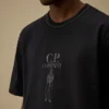 Chemise à manches courtes avec logo en jersey mercerisé 30/2 torsadé
