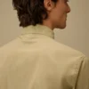 Chemise à manches courtes boutonnée en mussola léger