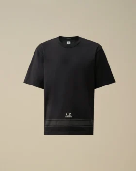Chemise à manches courtes brodée en jersey mercerisé 30/2 torsadé