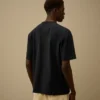 Chemise à manches courtes brodée en jersey mercerisé 30/2 torsadé