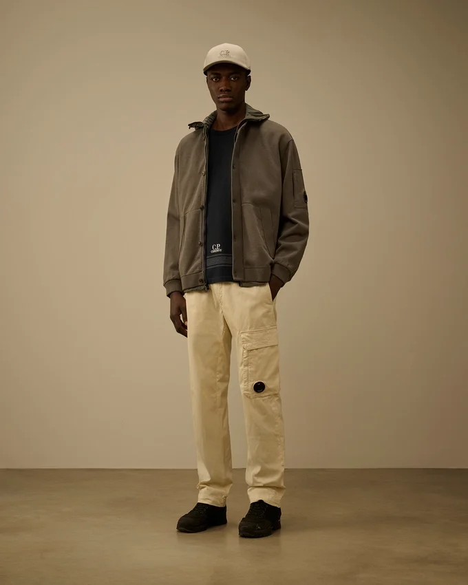 Chemise à manches courtes brodée en jersey mercerisé 30/2 torsadé