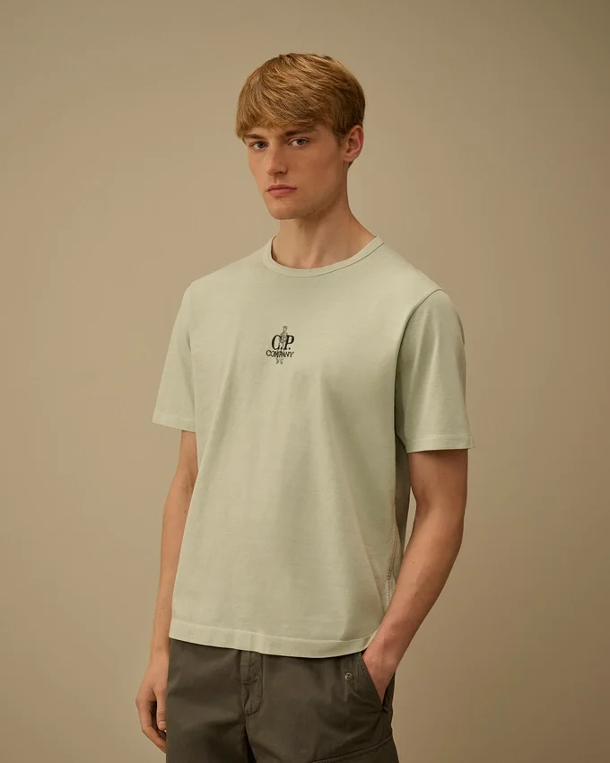 Chemise à manches courtes en jersey 1020 avec broderie