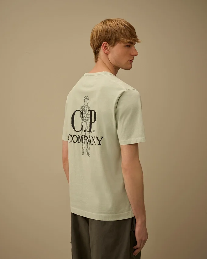 Chemise à manches courtes en jersey 1020 avec broderie