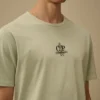Chemise à manches courtes en jersey 1020 avec broderie