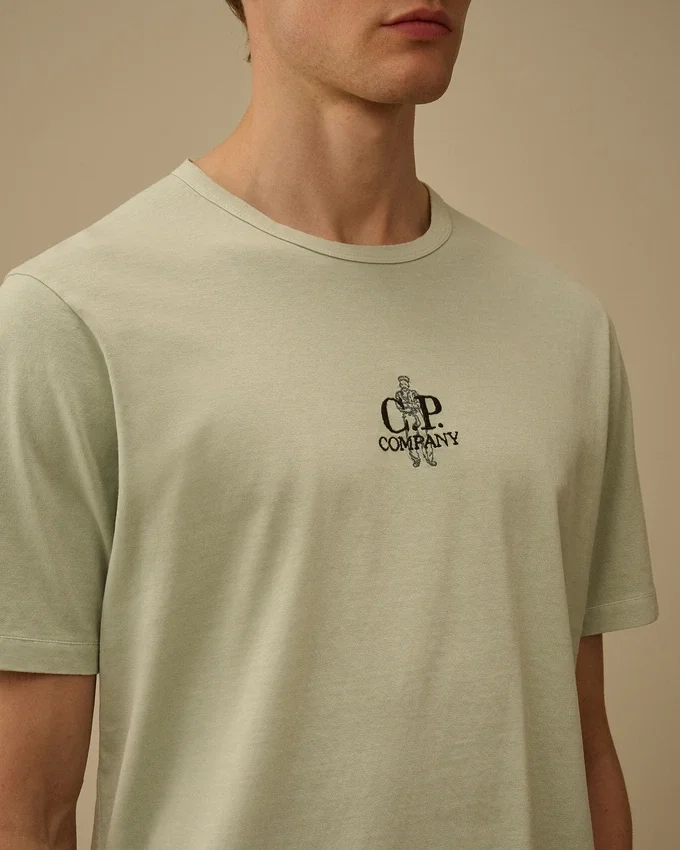 Chemise à manches courtes en jersey 1020 avec broderie