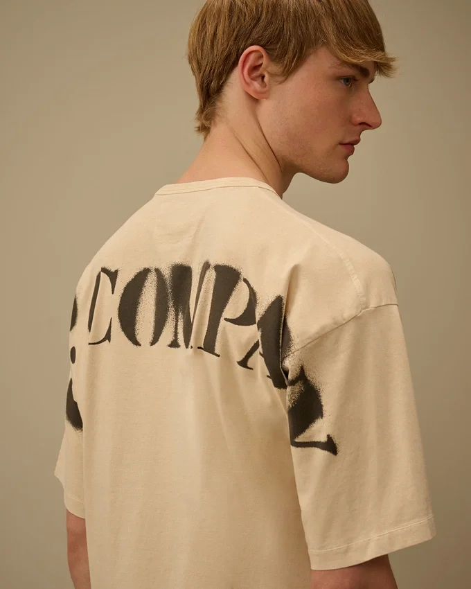 Chemise à manches courtes en jersey 1020 avec imprimé au pochoir