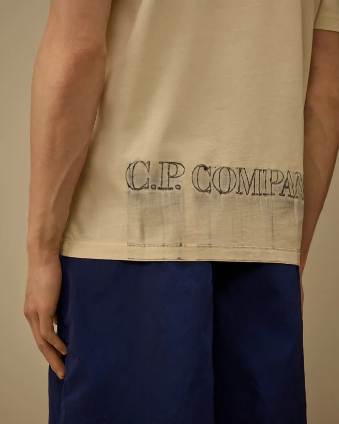 Chemise à manches courtes en jersey 24/1 avec logo