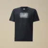 Chemise à manches courtes en jersey 24/1 avec étiquette logo