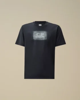Chemise à manches courtes en jersey 24/1 avec étiquette logo