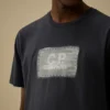 Chemise à manches courtes en jersey 24/1 avec étiquette logo