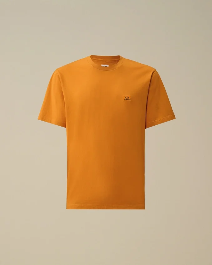 Chemise à manches courtes en jersey 30/1 avec écusson logo