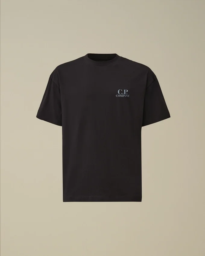Chemise à manches courtes en jersey 30/1 avec imprimé graphique