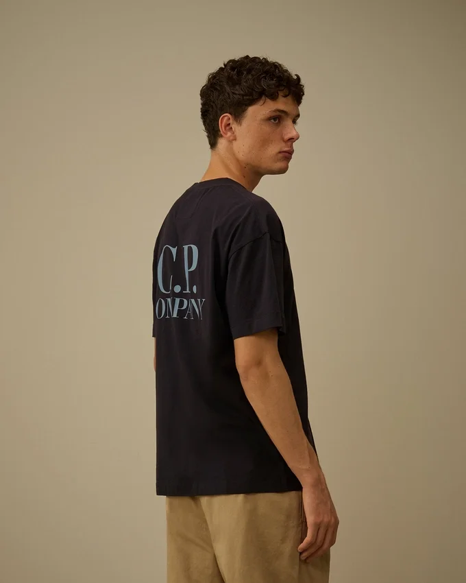 Chemise à manches courtes en jersey 30/1 avec imprimé graphique