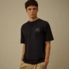 Chemise à manches courtes en jersey 30/1 avec imprimé graphique