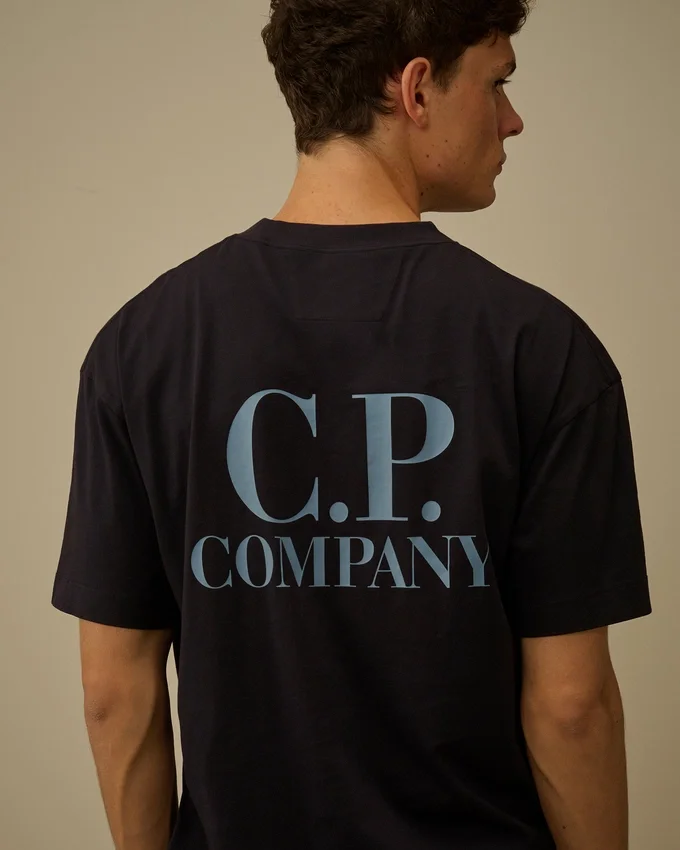 Chemise à manches courtes en jersey 30/1 avec imprimé graphique