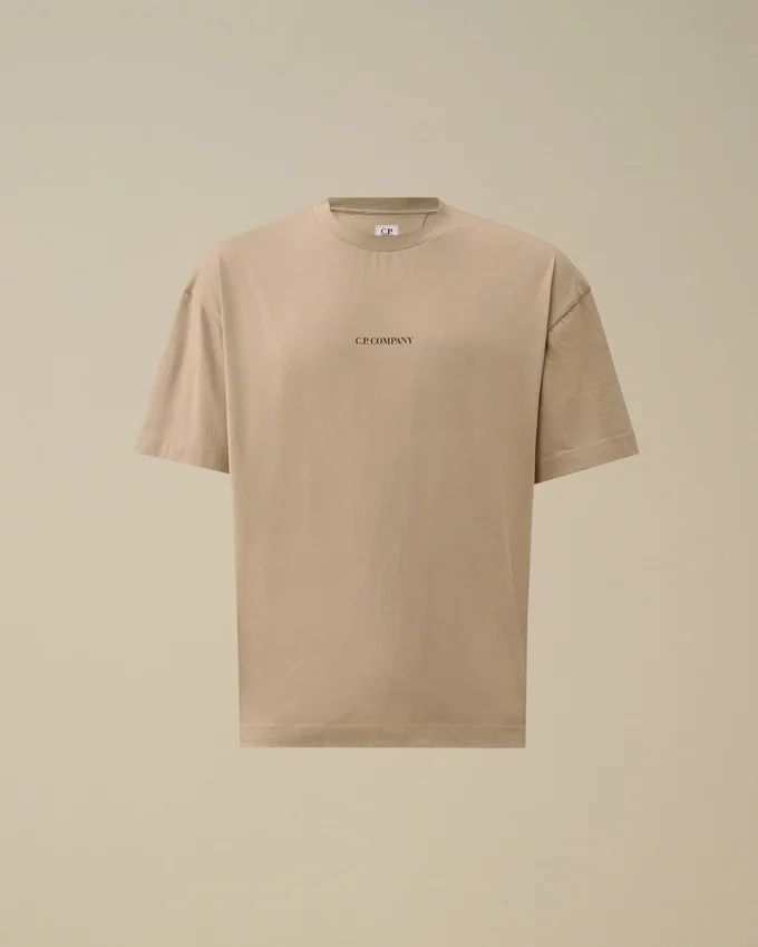 Chemise à manches courtes en jersey 30/1 avec logo