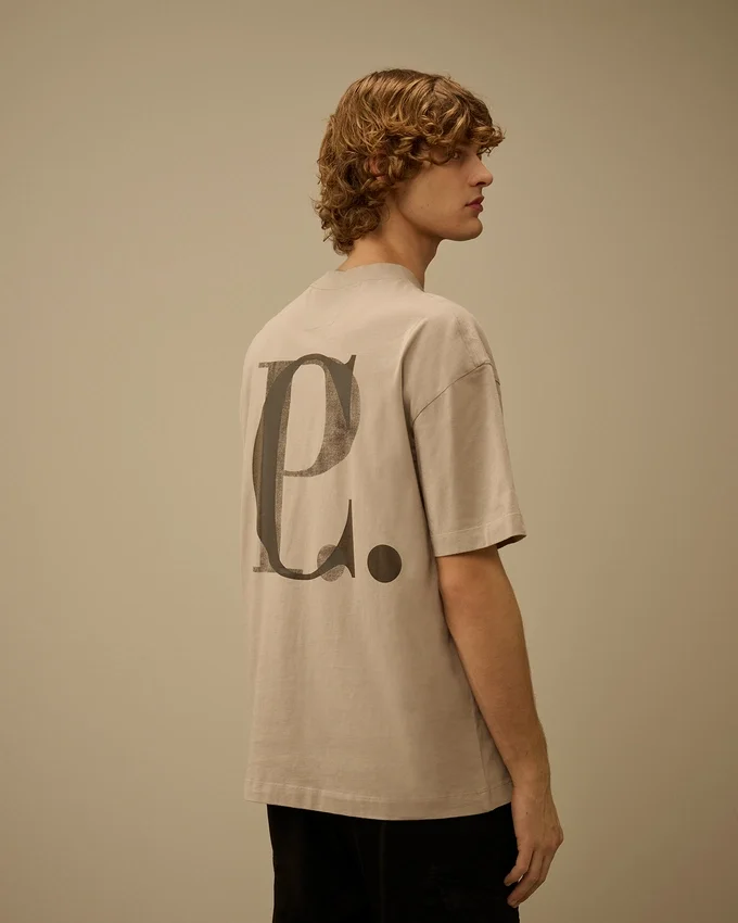 Chemise à manches courtes en jersey 30/1 avec logo