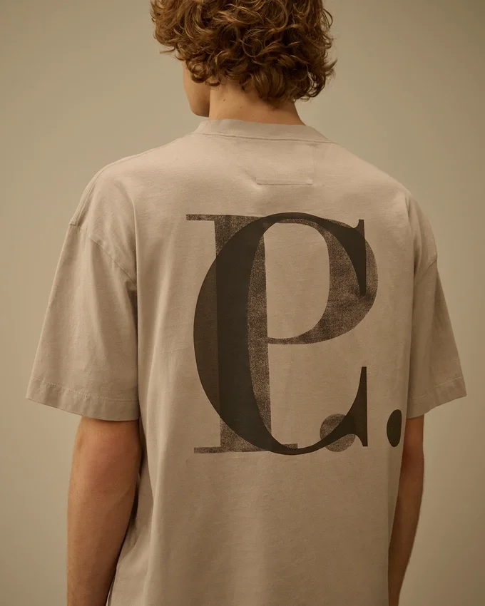 Chemise à manches courtes en jersey 30/1 avec logo