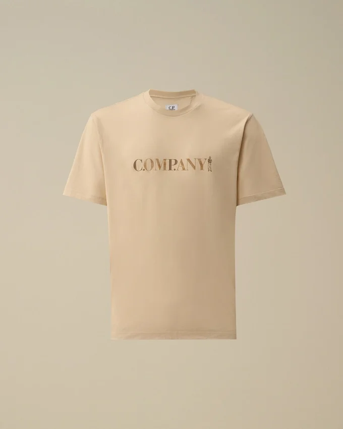 Chemise à manches courtes en jersey 30/1 avec logo sur la poitrine