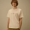 Chemise à manches courtes en jersey 30/1 avec logo sur la poitrine