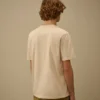 Chemise à manches courtes en jersey 30/1 avec logo sur la poitrine