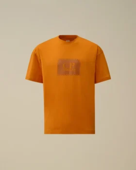 Chemise à manches courtes en jersey 30/1 avec étiquette logo