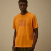 Chemise à manches courtes en jersey 30/1 avec étiquette logo