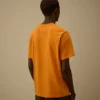 Chemise à manches courtes en jersey 30/1 avec étiquette logo