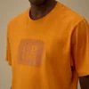 Chemise à manches courtes en jersey 30/1 avec étiquette logo