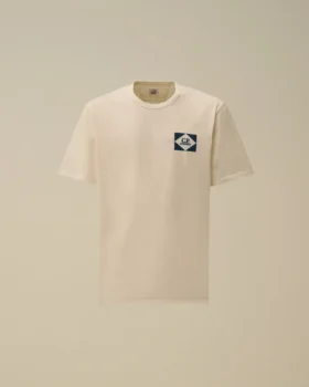Chemise à manches courtes en jersey compact 20/1 avec logo